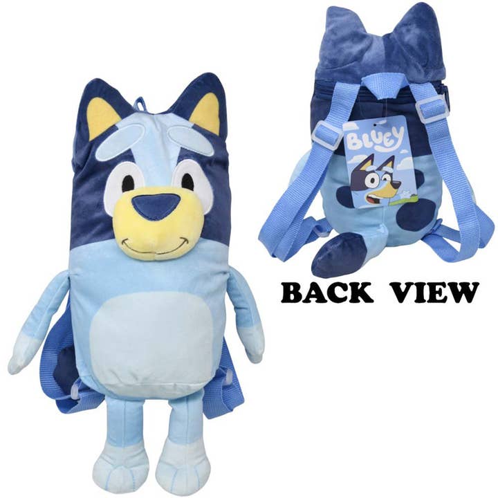Deluxe Import Trading - Wholesale Toy Set - Kids - Bluey 14" Plush backpack