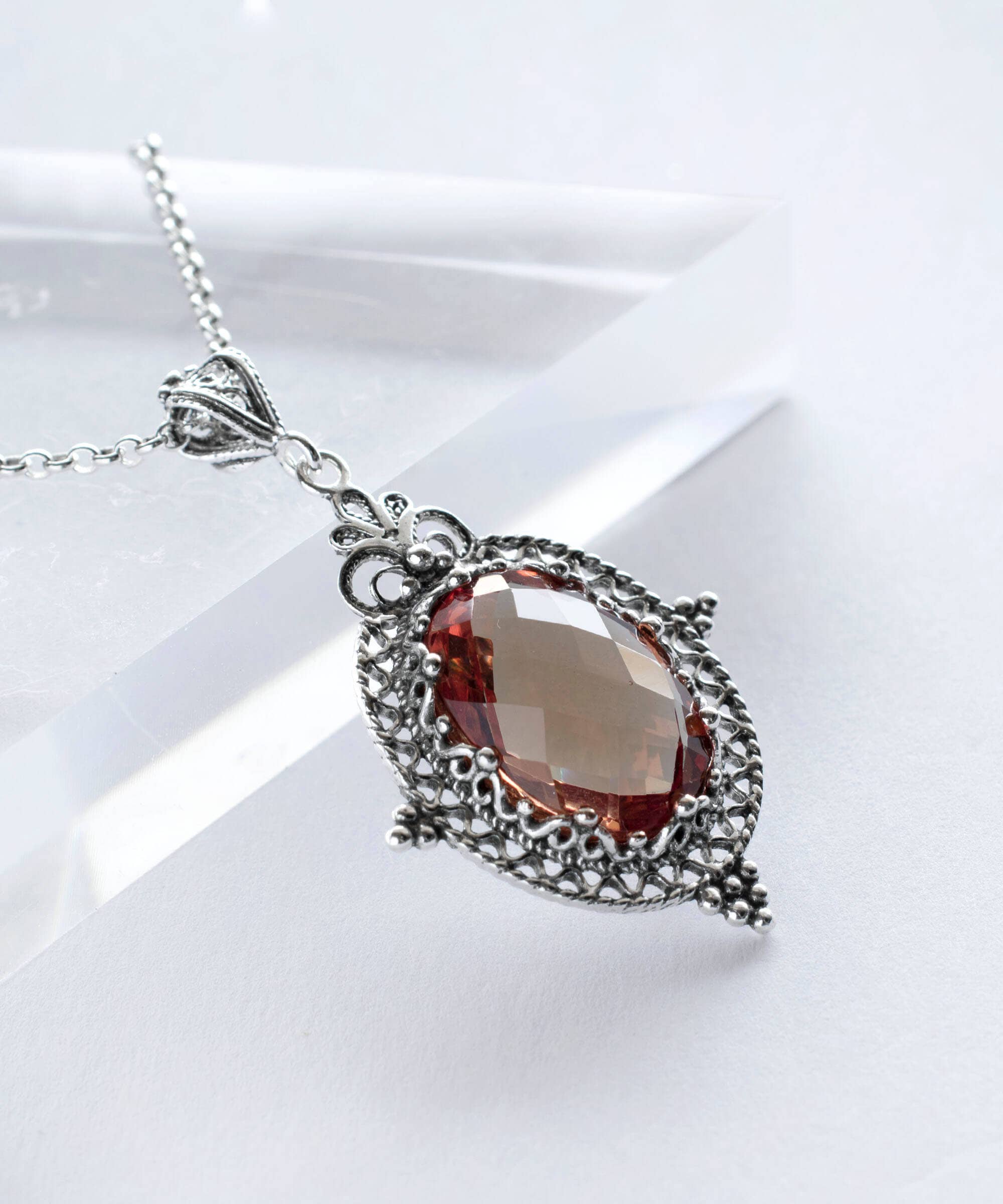 Filigranist Jewelry - Wholesale Pendant/Charm Necklace - Silver  Alexandrite Women Oval Pendant Necklace3