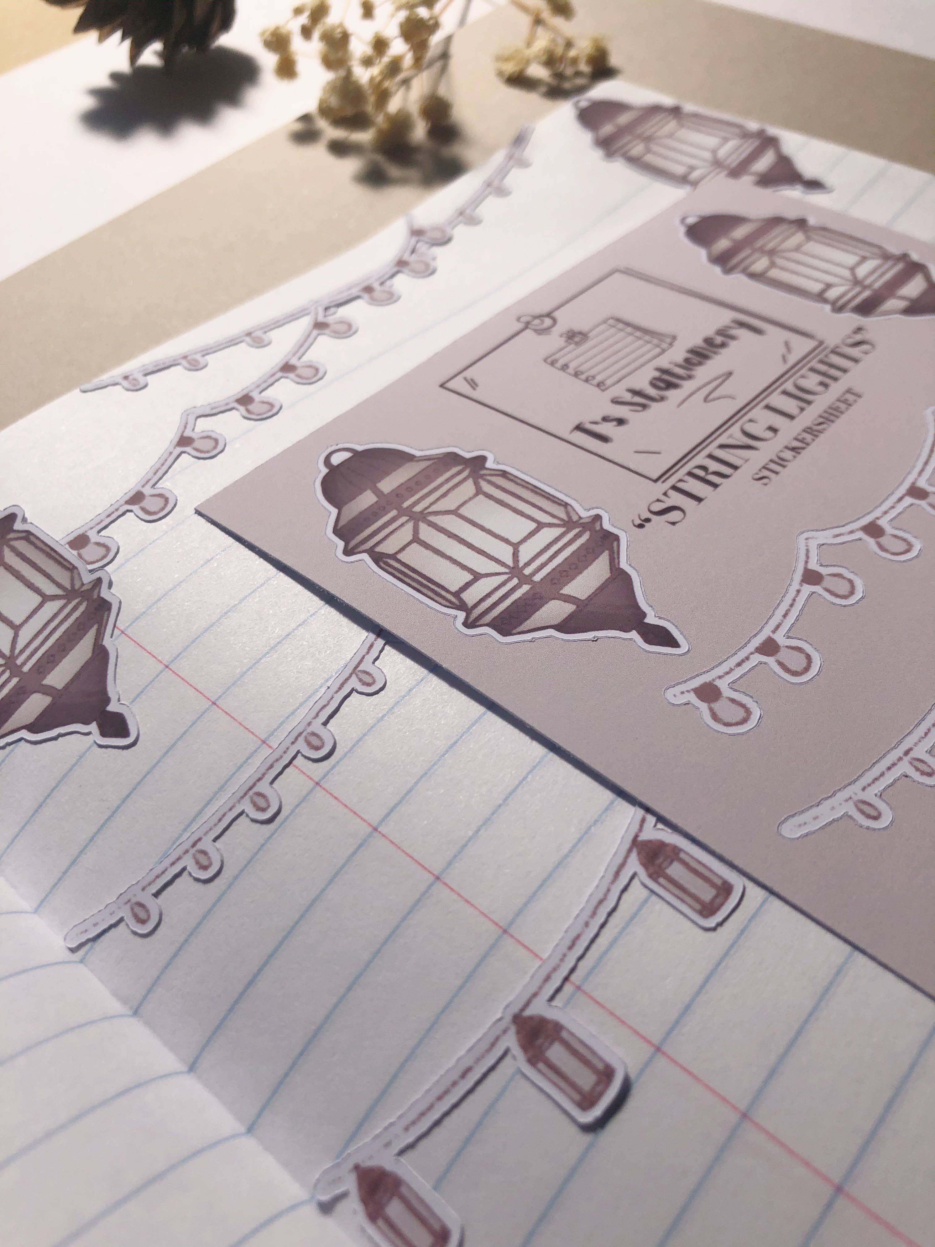 T's Stationery - Wholesale Sticker - "String Lights"  Sticker Sheet6