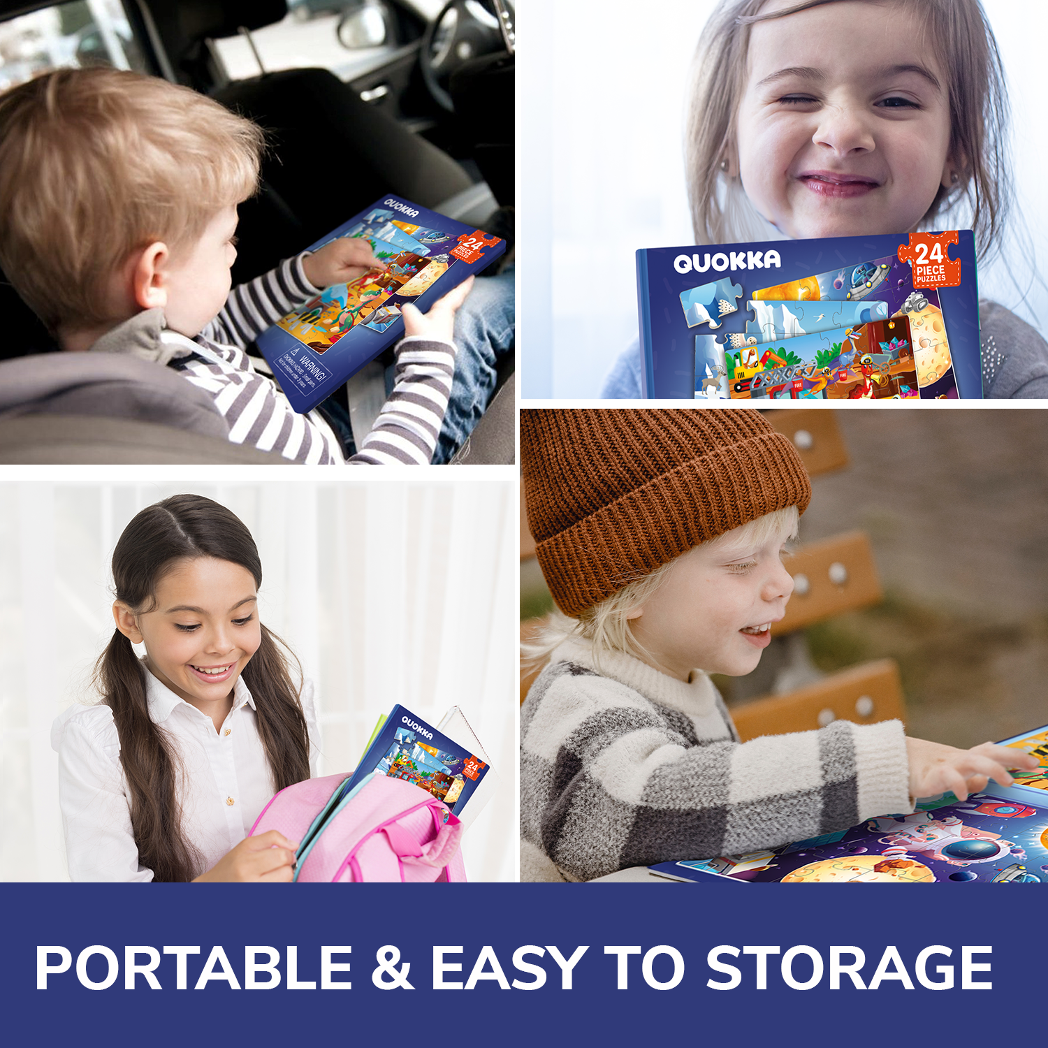 QUOKKA - Wholesale Puzzle - Kids - Magnetic Puzzle Book for Kids 24 Pieces Polar-Dino-Space2