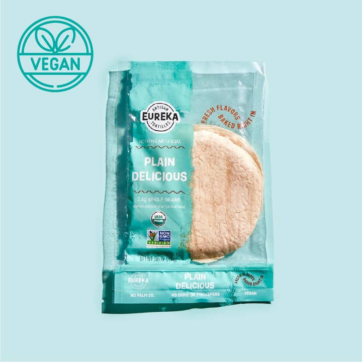 Eureka Tortilla - Wholesale Bread/Tortilla - Plain Delicious Organic Flour Tortillas (Vegan)