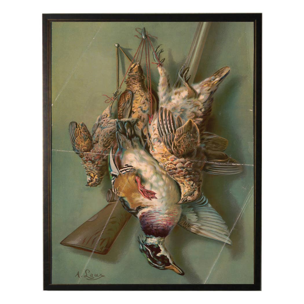 Antique Curiosities Inc - Wholesale Art Print - Vintage wild game oil painting0