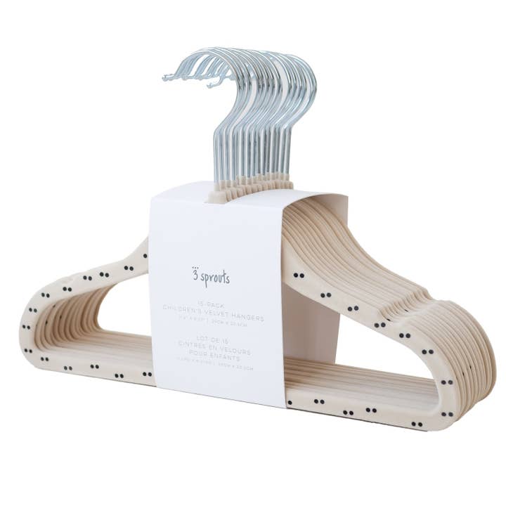 3 Sprouts - Wholesale Clothes Hangers - Baby & Kids Velvet Hangers (2 Packs of 15)9