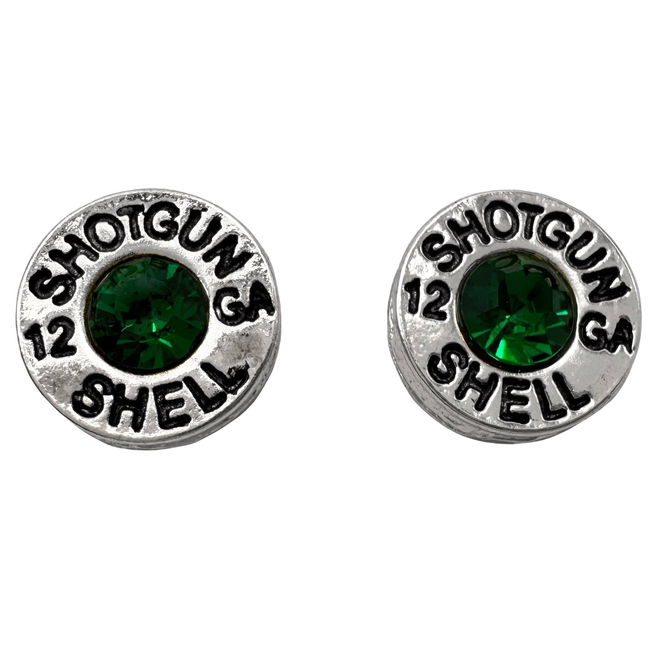 Lunar Deer - Wholesale Stud/Post Earrings - Bullet Shell Rhinestone Western Earring12