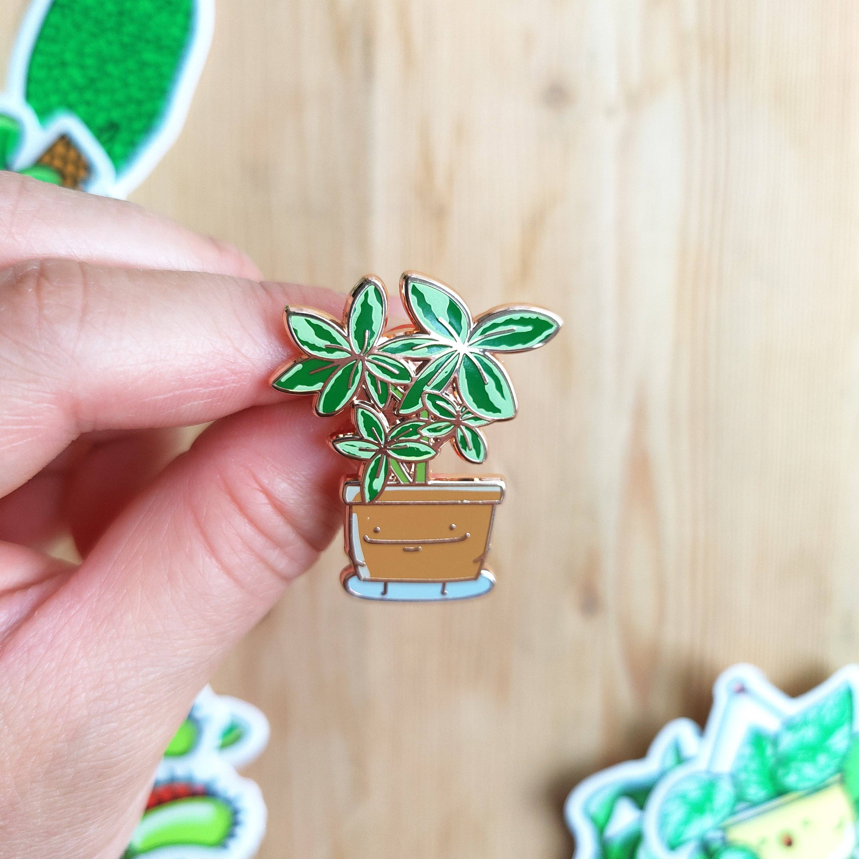 Home by Faith - Wholesale Lapel Pin/Button - Schefflera Enamel Pin3