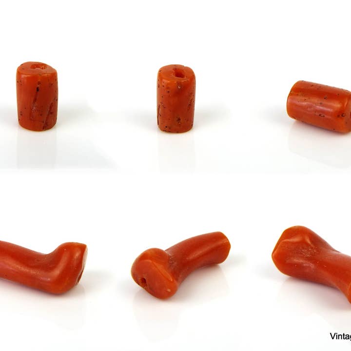 Vintagecollection888 - Wholesale Beads - Antique Natural Mediterranean Red Coral Beads3