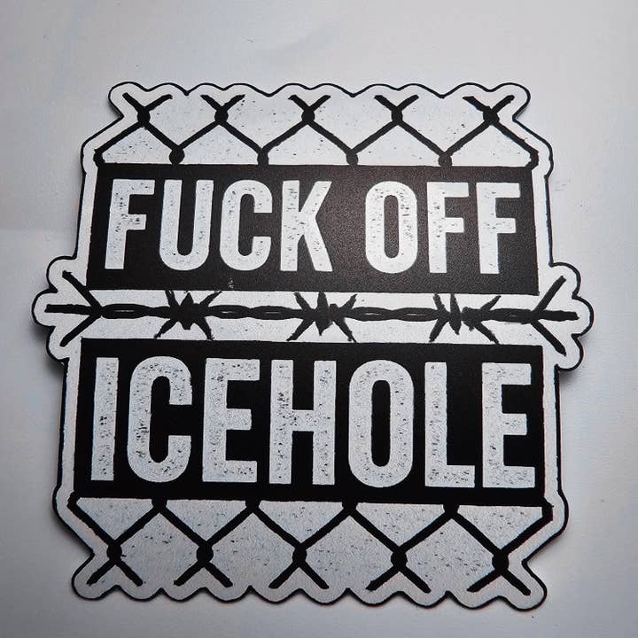 Abolish ICE Sticker | ICEhole Decal | Mini Sticker Packs for wholesale by Sticky Bunny Stickers