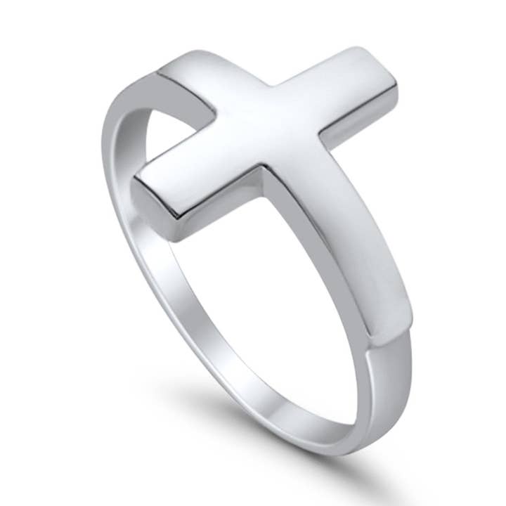 Cross Religious Fashion Trendy Ring for wholesale by Blue Apple Imports