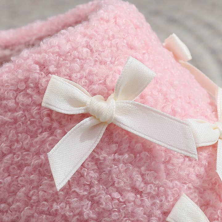 DOUBLJU - Wholesale Slippers - Women's - CUTE WARM HOME BOW COTTON SLIPPERS_CWSHS115310