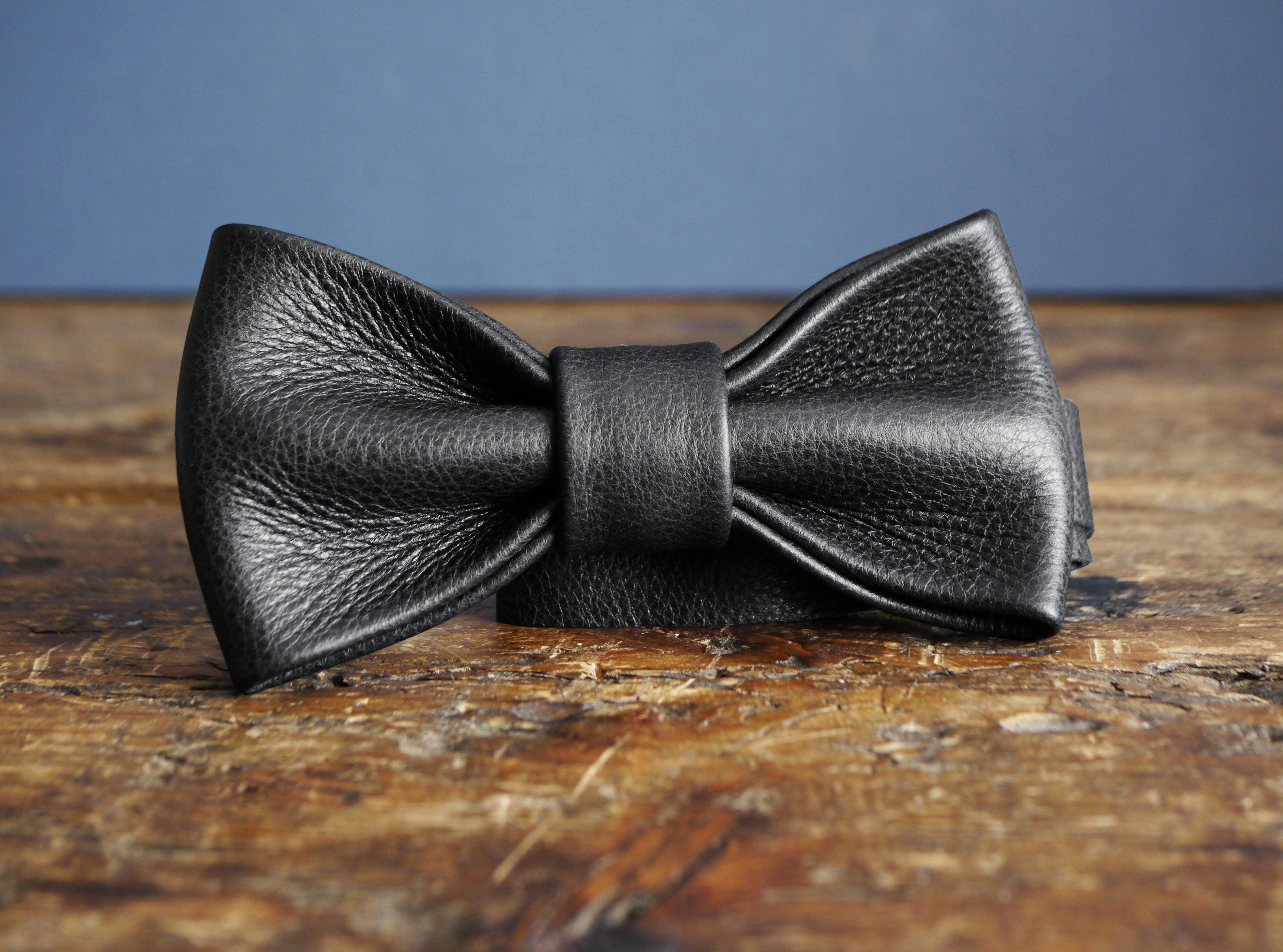 Kingsley Leather - Wholesale Bow Tie - Men's - Leather Bow Tie - Black4