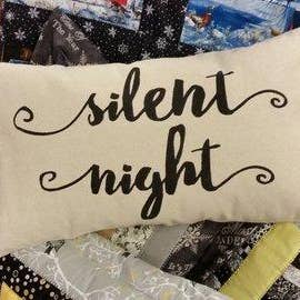 Cuscino natalizio Silent Night per la vendita all'ingrosso da parte di AbbyKate HOME