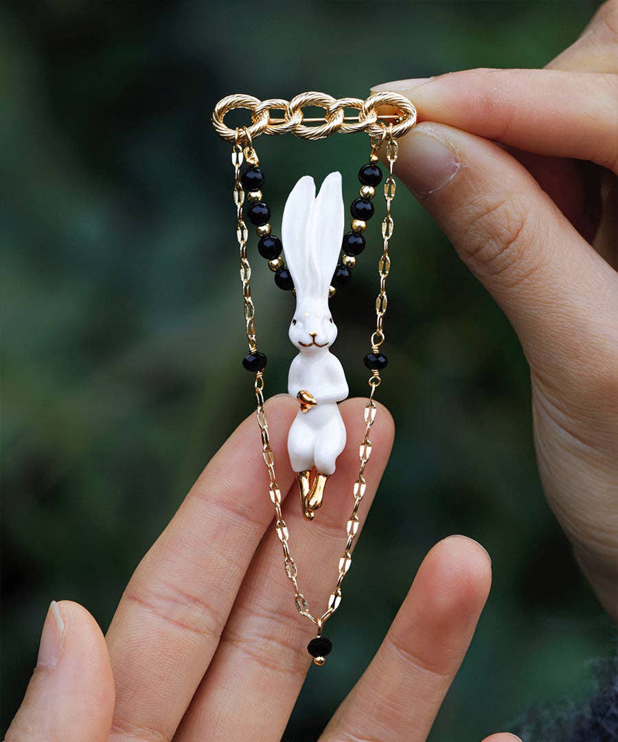 Vermilion Collection – wholesale Brosch – YIHE Keramikbroscher "Kanin"3