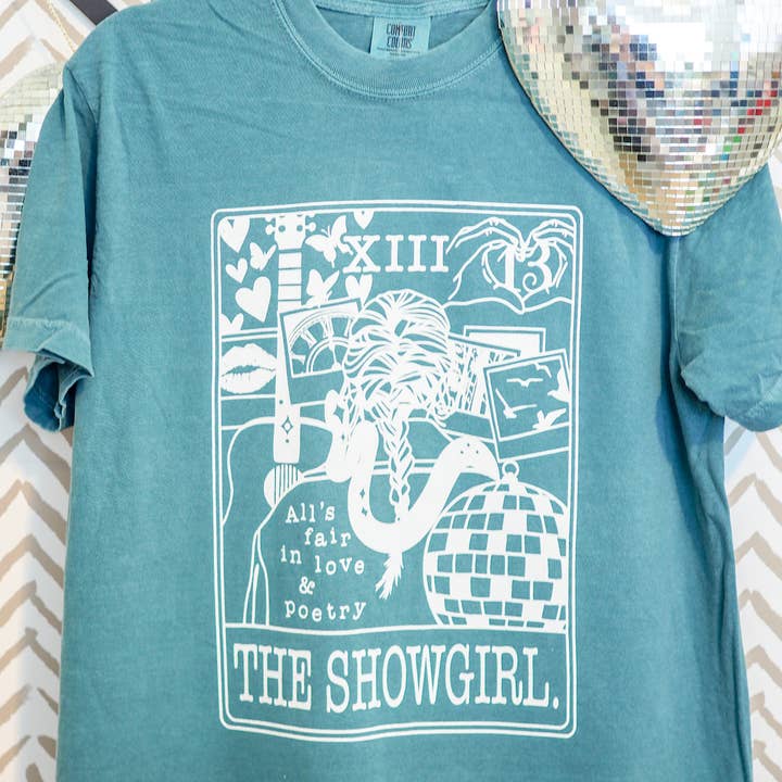 Taylor-Inspired Showgirl Tarot Tee & Crewneck for wholesale by Little L Designs