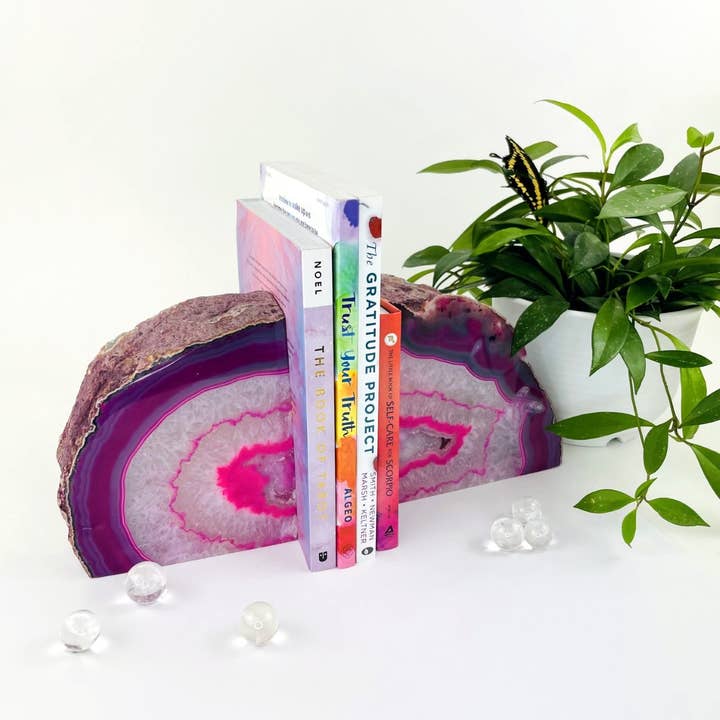 Rock Paradise - Wholesale Bookend - Agate Geode Bookend Pair 9-12 lb - Home Decor Crystal
