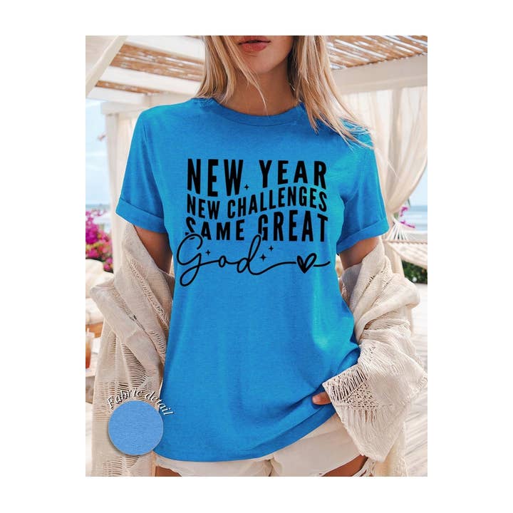 New Year New Challenges Graphic Heavy Cotton Tee and other Purchase Wholesale a brighter year. Free Returns & Net 60 Terms on Faire trending on Faire.