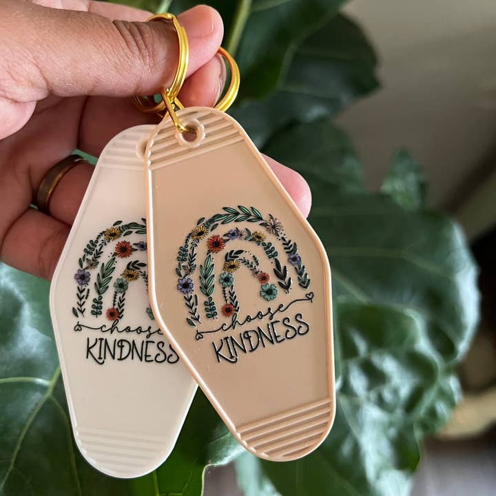 Kindness Rainbow Motel Keychain for wholesale by She’s Called Boutique
