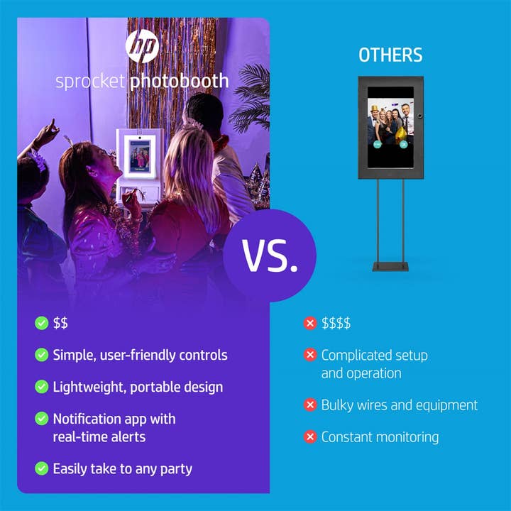 HP - Wholesale Portable Charger - Sprocket Photobooth 3" x 4" Color Photo Printer14