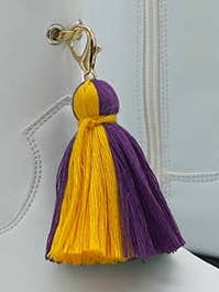 Petit Vivie Boutique Threads - Wholesale Shoe Jewelry - Women's - Purple & Gold Interchangeable Majorette Tassels