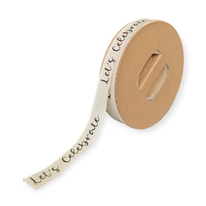 Nastro in cotone, Let's Celebrate, 15 mm x 25 m per la vendita all'ingrosso da parte di Mini Art Products