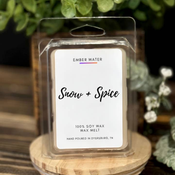 Snow + Spice Wax Melt for wholesale by Ember Water