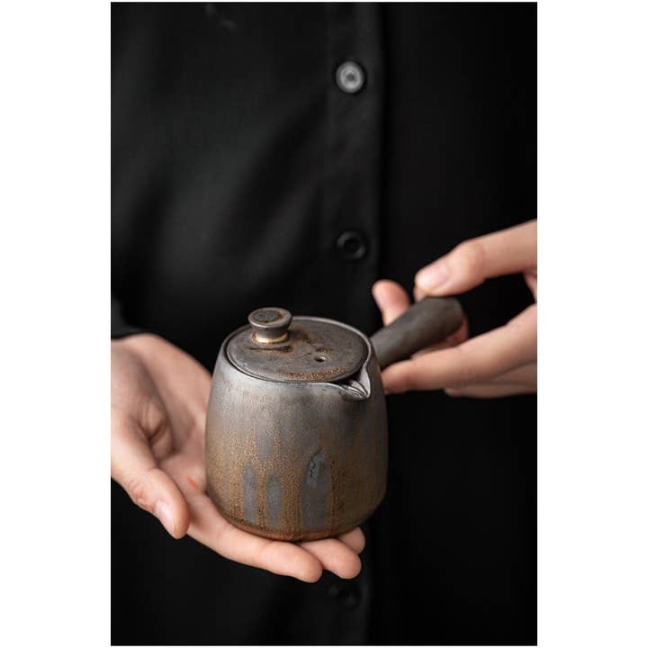 Gohobi - Venta al por mayor Teteras - Tetera Gohobi Everyday de cerámica esmaltada metalizada con asa lateral
