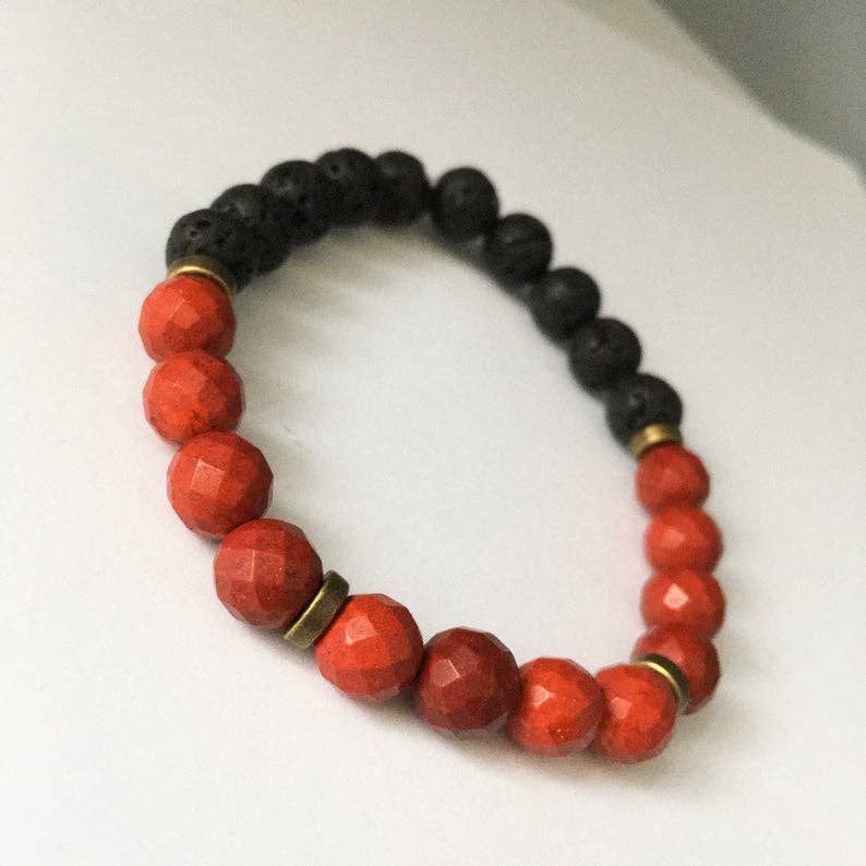 Red Stone Diffuser Bracelet for wholesale on Faire