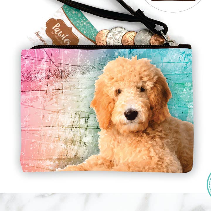 Labradoodle Apricot Coin Purse • Floor Display Optional for wholesale by pawies