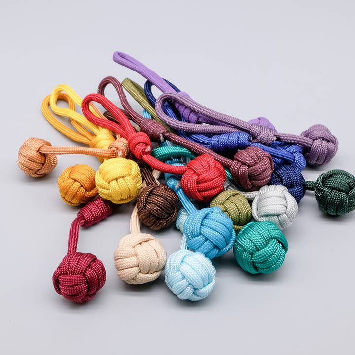 La Fabrique du Noeud - Venta al por mayor Llavero - Unisex - Llavero Paracord «Monkey Fist» Marrón