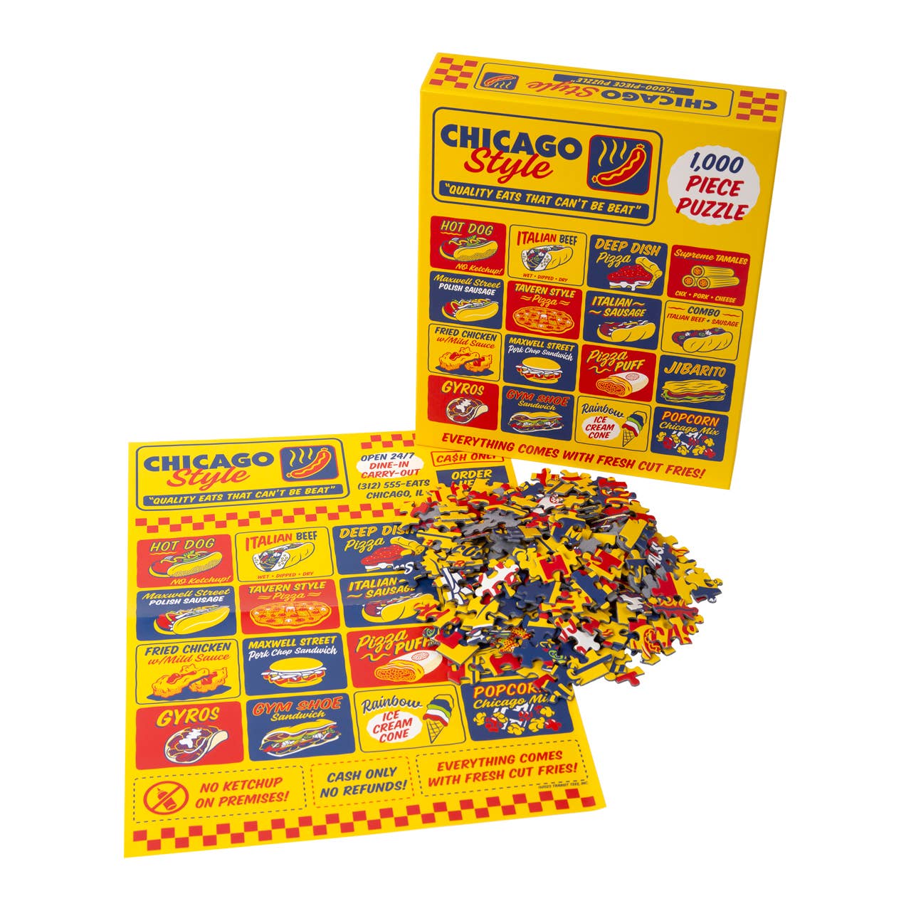 Transit Tees - Wholesale Puzzle - Adult - Chicago Style Eats 1000 Piece Puzzle2