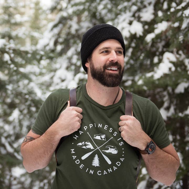 Crest Canada T-shirts voor heren - 2 kleuren voor wholesale door Happiness Is...