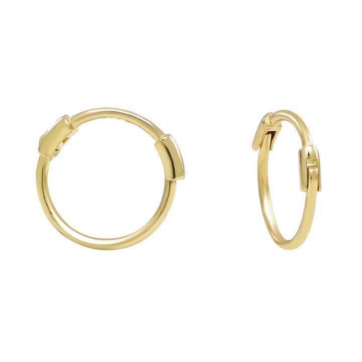 Ofina Jewelry - Wholesale Huggie Earrings - 10k Solid Gold Thin Huggie5