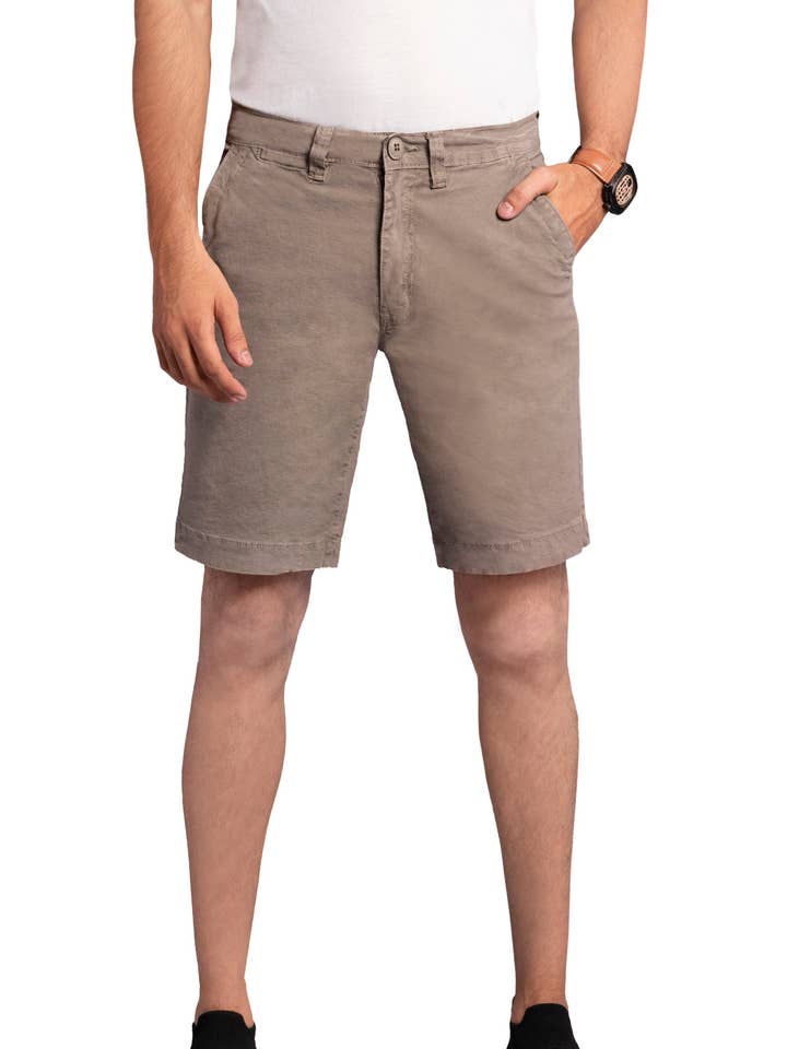 Men’S Stretchable Chino 4 Pockets Grey Shorts for wholesale by Five emperors