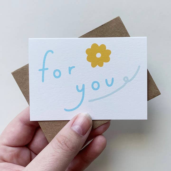 Tiny Enclosure Card - For You Flower for wholesale by allie biddle