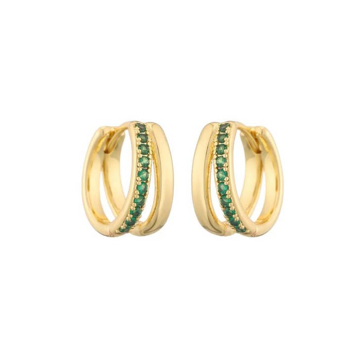 Rosies - Wholesale Hoop Earrings - Elena hoops green0