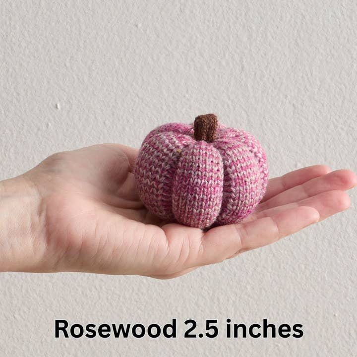 Your Heart's Content - Wholesale Decorative Tabletop Object - Cozy Pumpkins, Variegated Knit Yarn Colors, Handcrafted Gift27
