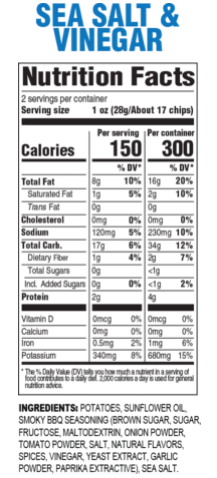 Hal's New York - Wholesale Chips - Hals NY Sea Salt & Vinegar Chips, 2 oz1