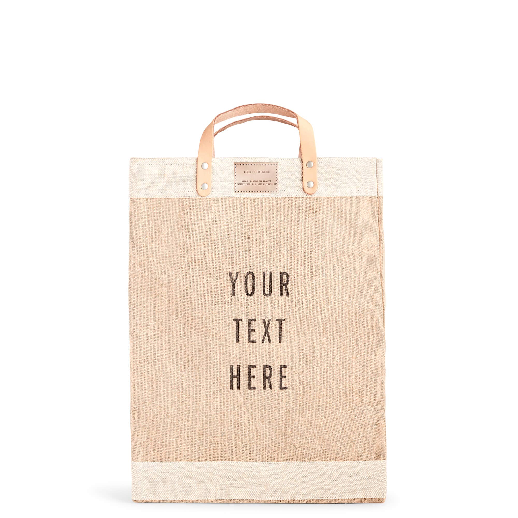 Customize Market Bag in Natural (003NA) for wholesale by Apolis
