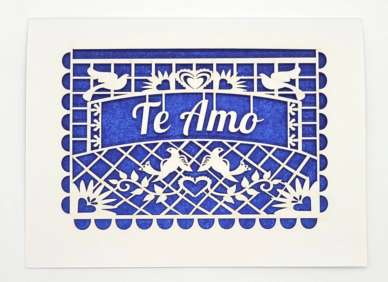 two hermanas - Vendita all'ingrosso Biglietti d'amore - Te Amo - Biglietto d'amore spagnolo Papel Picado, tagliato al laser8