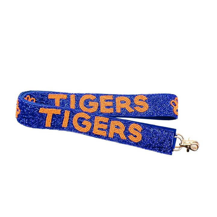 Beaded strap tigers blue orange for wholesale by Treasure Jewels Inc.