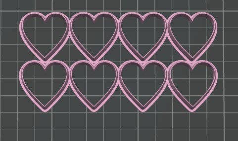 CaliLu Clay Co. - Wholesale Cookie Cutter - Heart Multi Cookie Cutter / Polymer Clay Cutter3