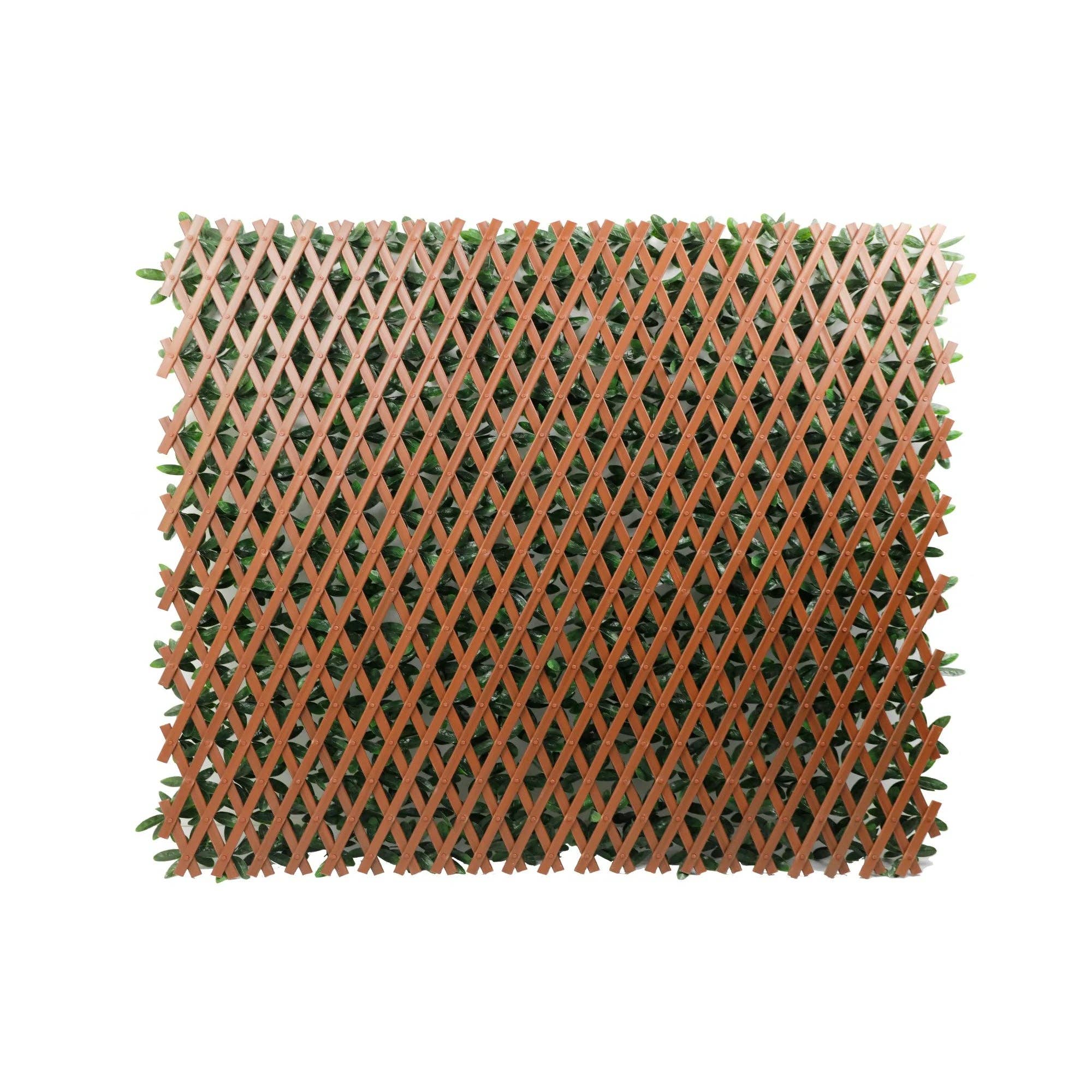 Designer Plants - Wholesale Outdoor Ornament/Decor - Expandable Faux English Laurel Trellis Privacy Fence (Variable Size) UV Resistant - 72" x 36"6