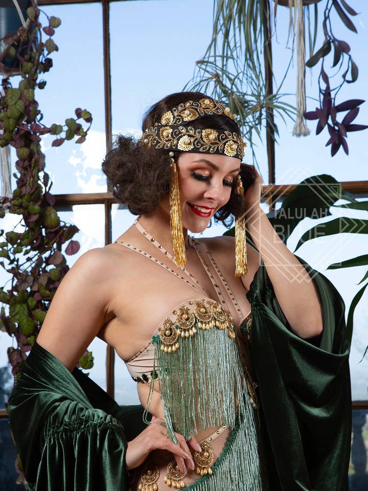 Black Art Deco Headband for wholesale by Talulah Blue