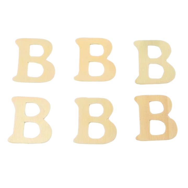 Atiladecor, Artesanato Lda - Wholesale Craft Supplies - Pack 6 Letters B In Wood 4Cm - U.V. 3Pack1