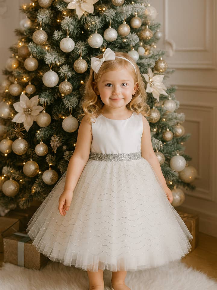 Ivoorwitte Doop Communiejurk Bruiloften Optreden voor wholesale door MySquareFeetHome Kids