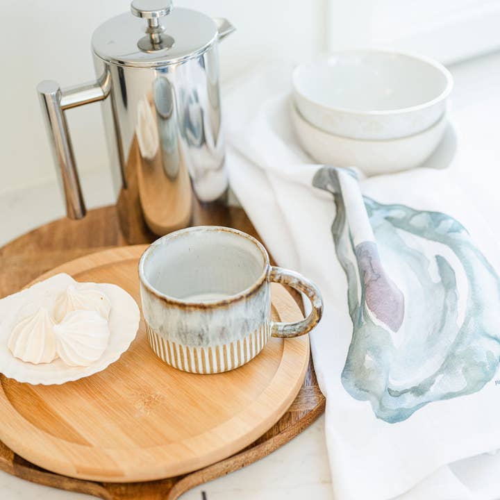 Printed Hues - Wholesale Tea Towel - Masonboro Oyster Tea Towel1