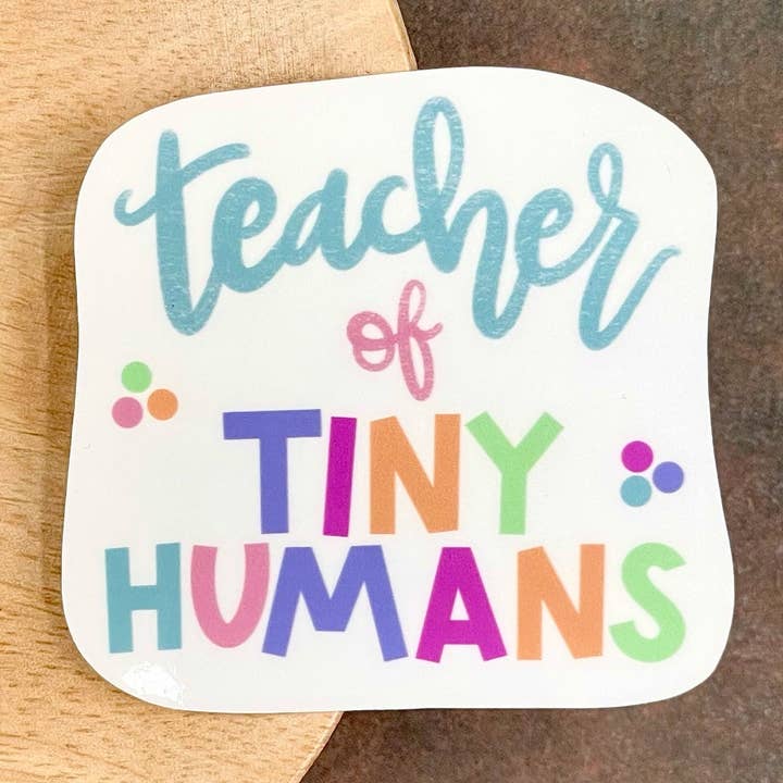 Adhesivo impermeable con letras a mano de Teacher of Tiny Humans para venta al por mayor de Living Vertical Shop