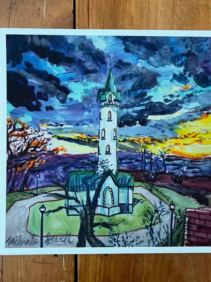 Tower at sunset in Boston, MA - architecture fine art print for wholesale by Savell Studio