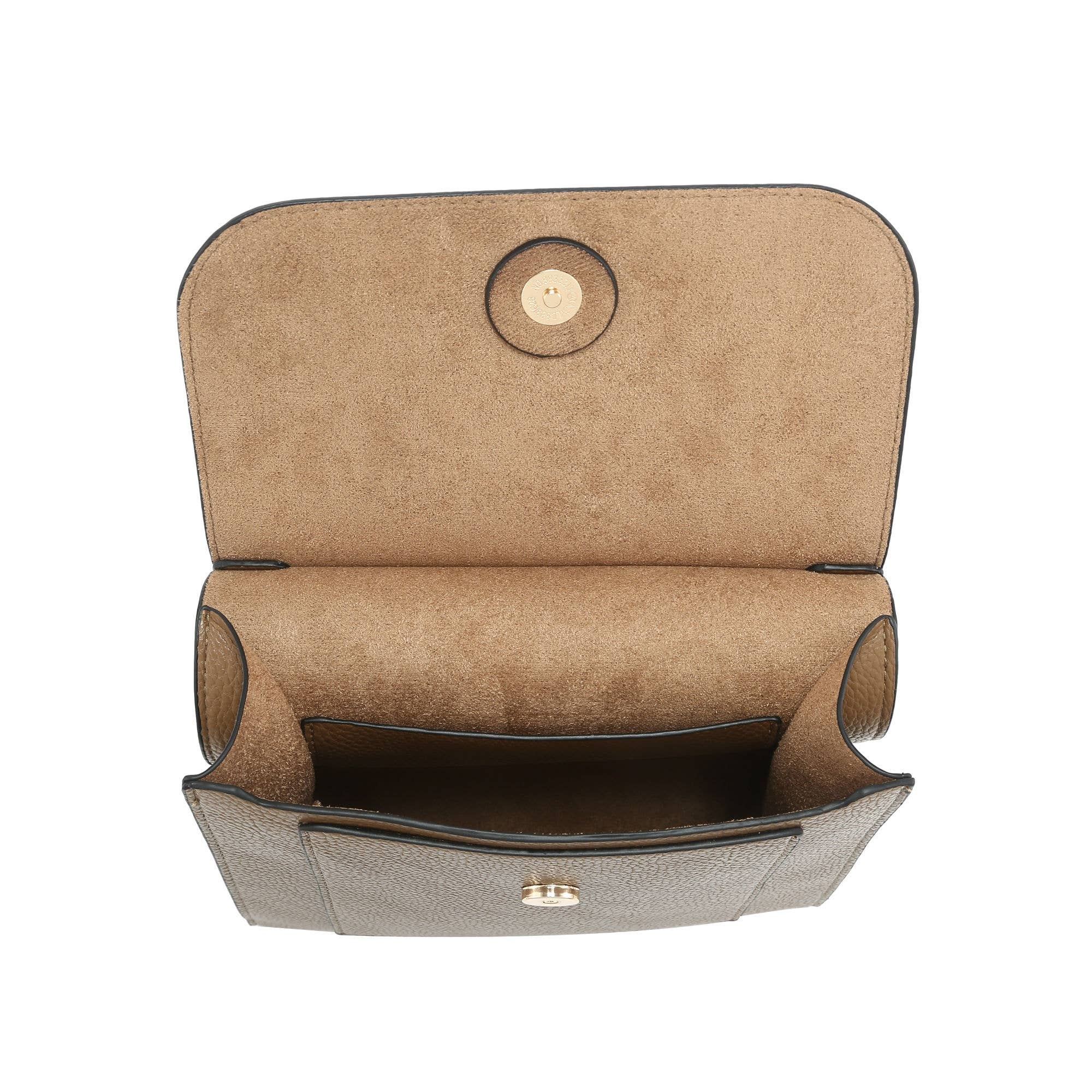 Papaya Fashion Ltd - Venta al por mayor Bandolera - Mujer - B23025-Bolso bandolera metálico con insignia de abeja perlado en la solapa8