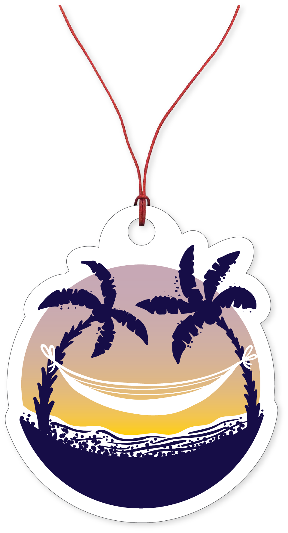 Morris Magnets – wholesale Ornament – Ornament - Palm Tree and Hammock Circle1