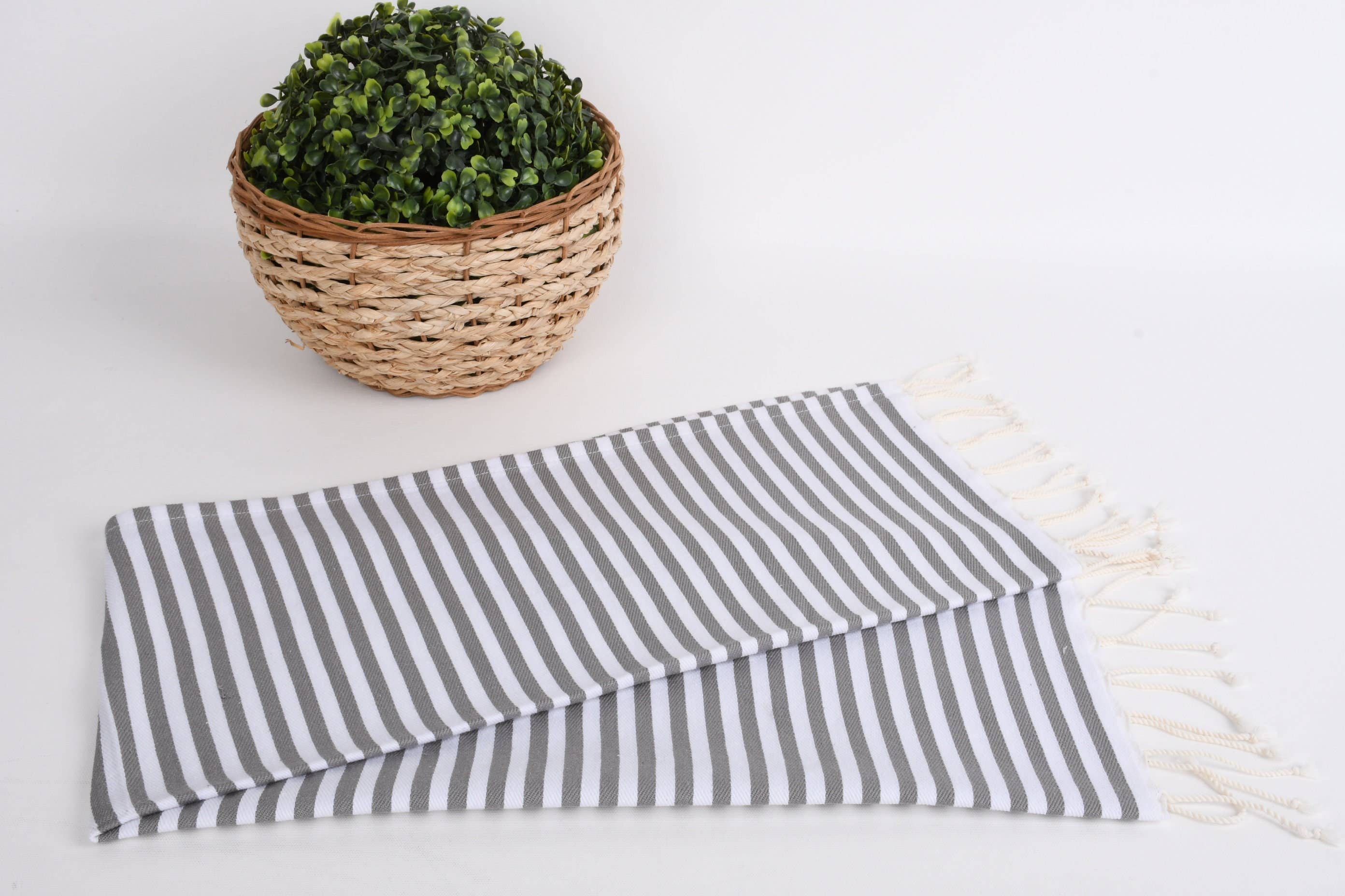 Organic Turkish Towels - Wholesale Wash Cloth - Organic Washcloth, Spa Washcloth, Gray Peshkir4